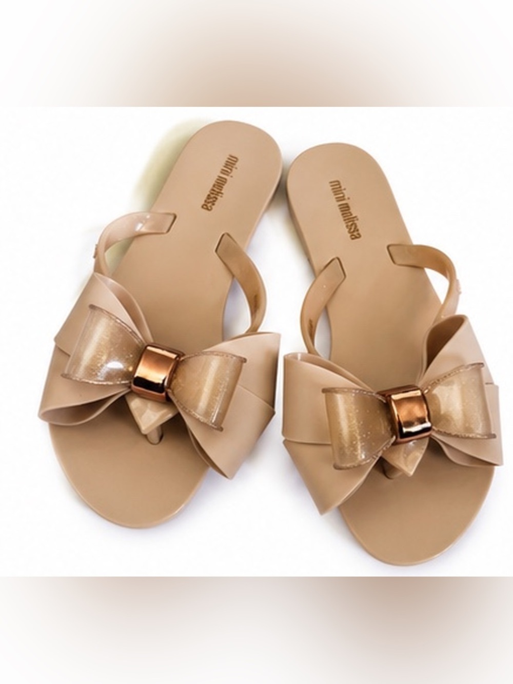 Mini Melissa Mel Dreamed by Melissa Harmonic Bow Flip-Flop Sandals